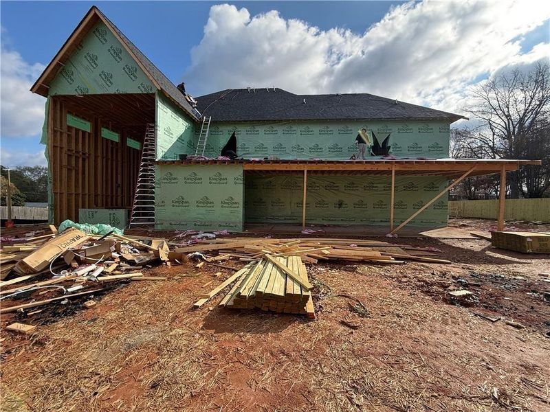 In-progress construction of a new home in , Lawrenceville, GA (Image 34).