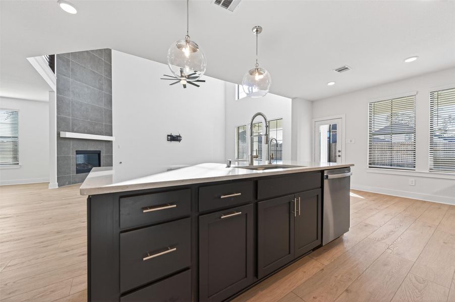 Furnished interior view inside a new home in Sorella, Tomball (Image 10).