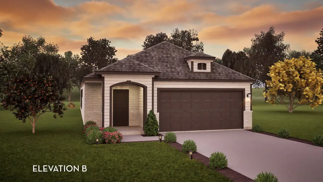 Representative exterior photo of a completed home built from the Maple by CastleRock Communities in Chasin Heights, Converse, TX (Image 2).