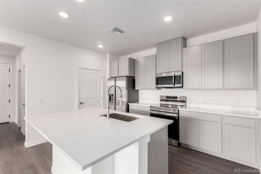 Furnished interior view inside a new home in Gateway Commons, Denver (Image 4).