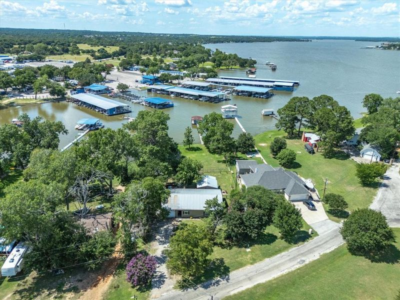 Drone / aerial view of a large body of water Drone / aerial view of a large body of water
