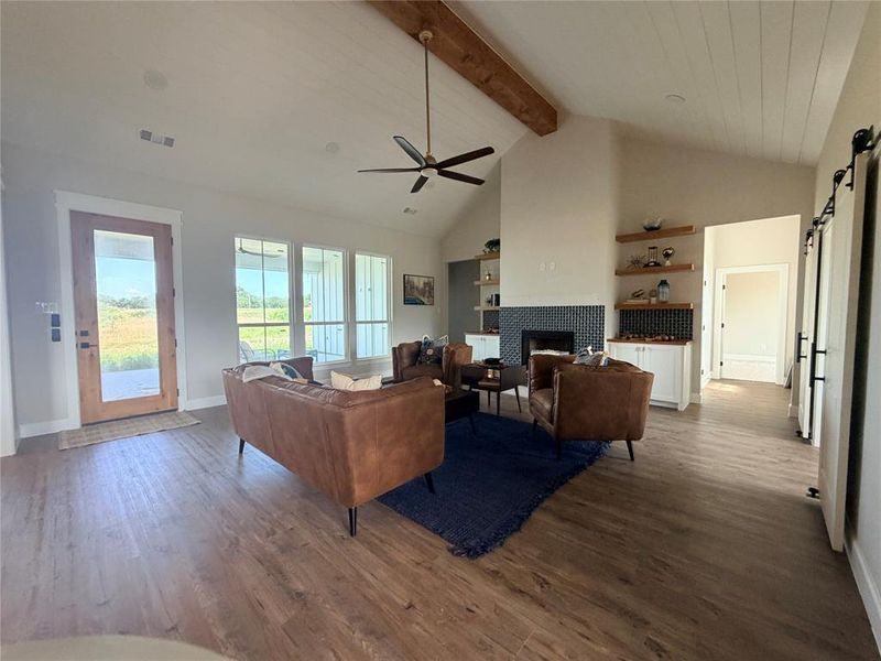 Furnished interior view inside a new home in Oak Water Ranch, Granbury (Image 3).