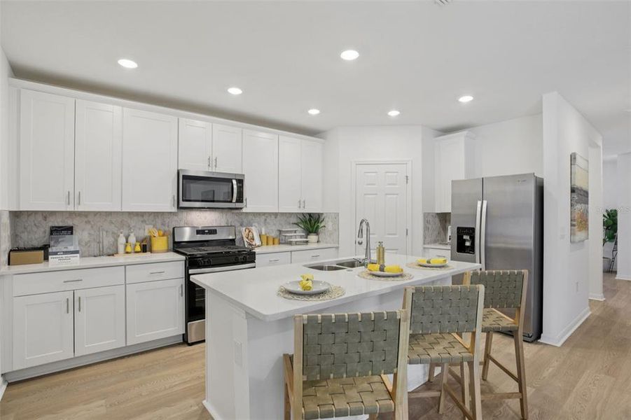 Furnished interior view inside a new home in Fox Pointe at Rivers Edge, Leesburg (Image 17).