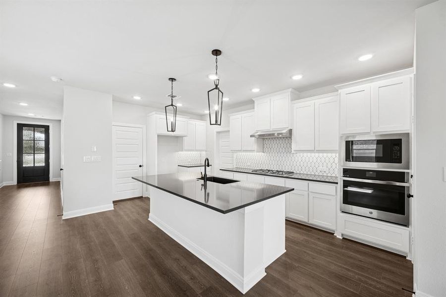 Furnished interior view inside a new home in Solterra - Garden Series, Mesquite (Image 4). Furnished interior view inside a new home in Solterra - Garden Series, Mesquite (Image 4).