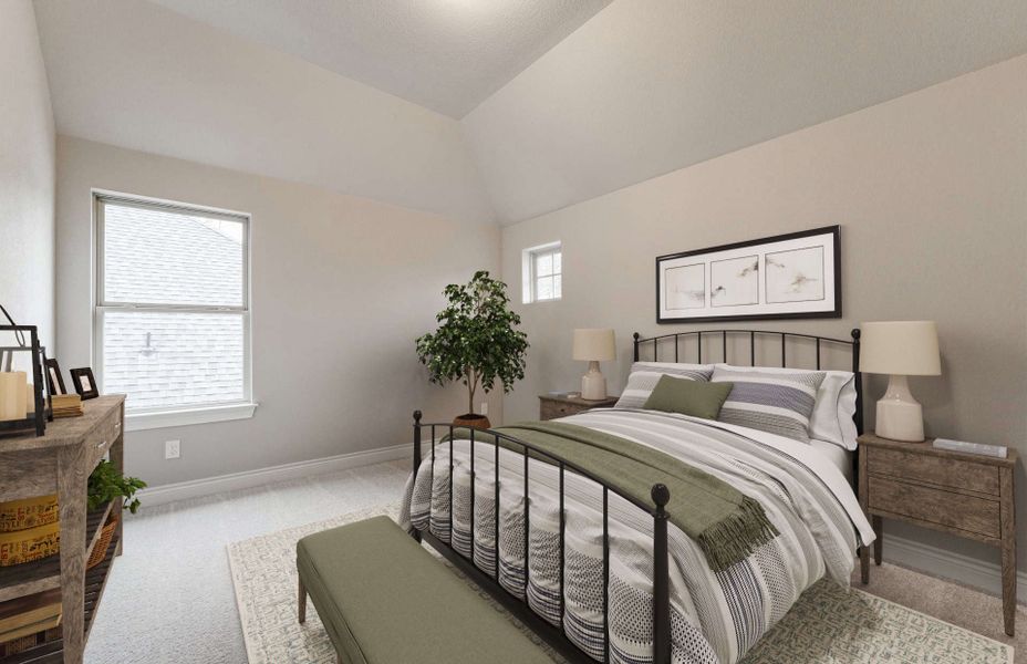 Representative furnished interior of a home built from the 3070 by Ravenna Homes in The Highlands 55′, Porter (Image 9).