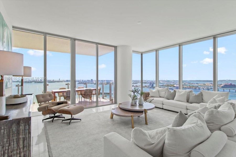 Furnished interior view inside a new home in , Miami (Image 6).