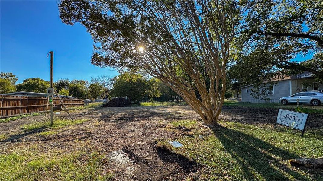 View of lot from the front