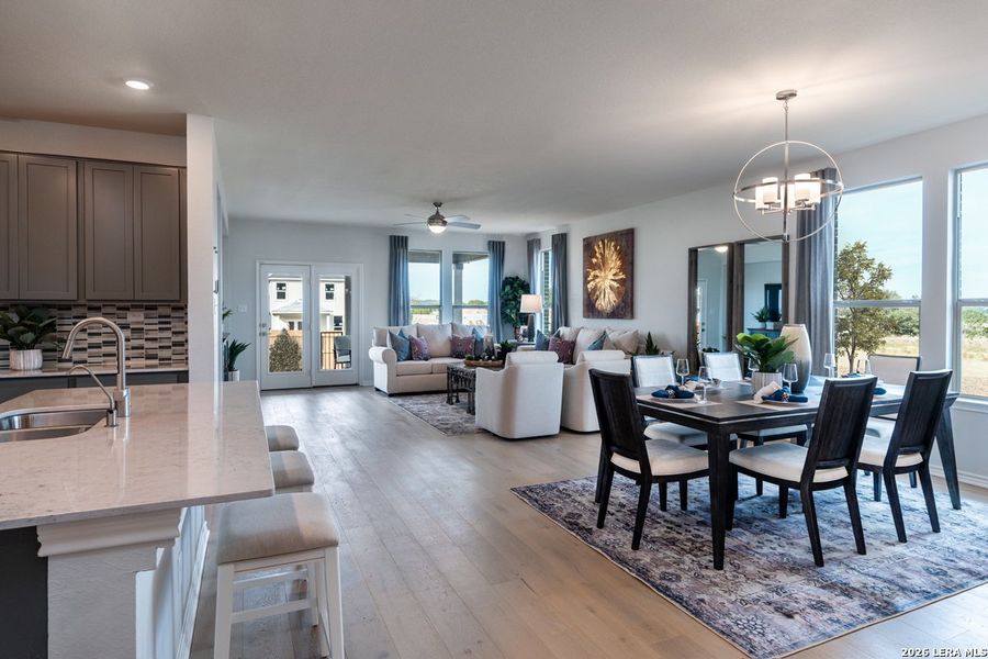 Furnished interior view inside a new home in Shoreline Park - Classic Collection, Boerne (Image 7).