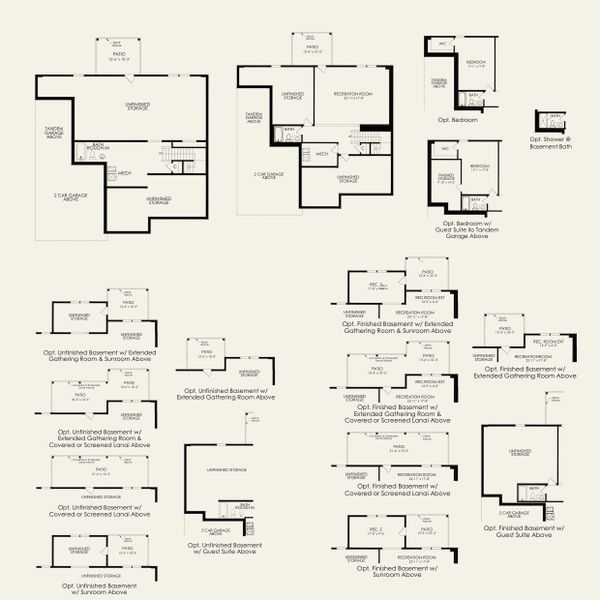 2D floor plan layout for the Riverton by Pulte Homes in Kinsdale, Lancaster, SC (Image 27).