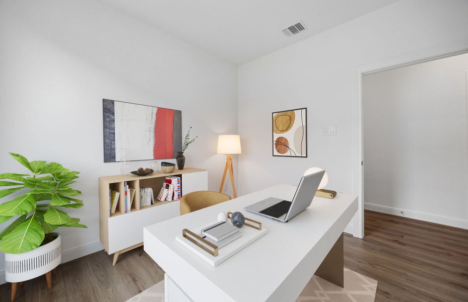 Furnished interior view inside a new home in Del Webb in Chambers Creek, Willis (Image 5).