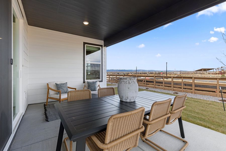 Representative exterior details of a home built from the The Sunlight by Risewell Homes in Cordovan, Firestone (Image 3).