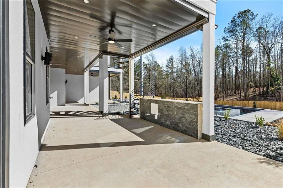 Exterior details and patio area of a home in , Flowery Branch (Image 38). Exterior details and patio area of a home in , Flowery Branch (Image 38).
