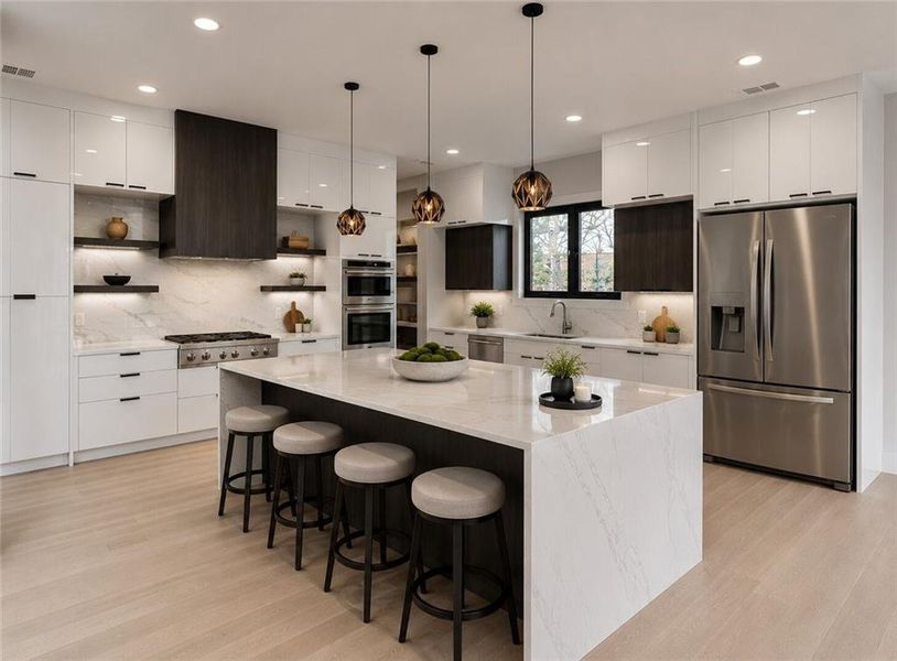 Furnished interior view inside a new home in , Buford (Image 29).