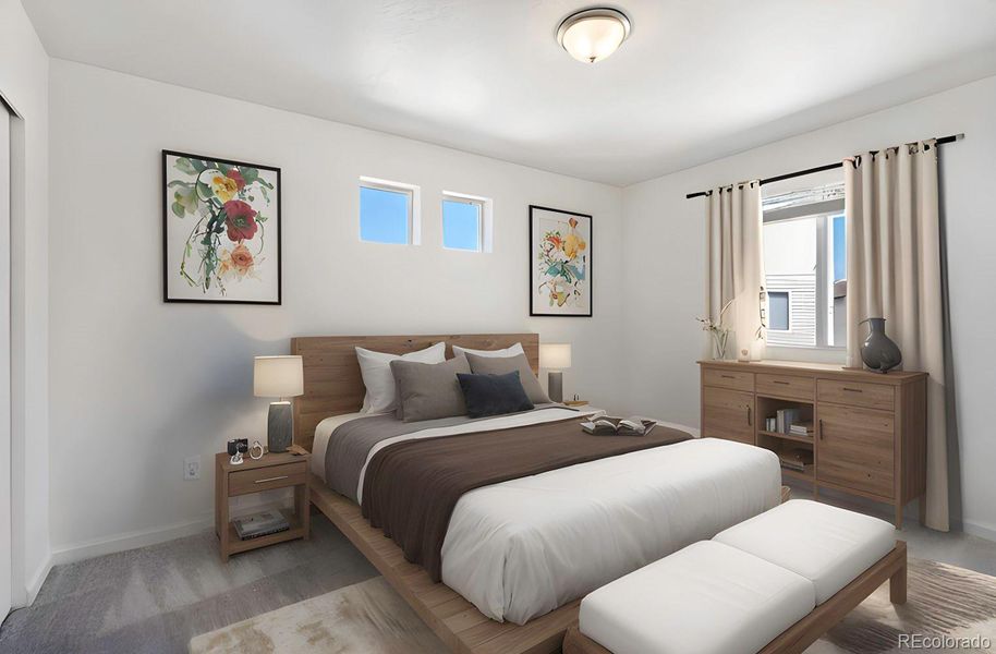 Furnished interior view inside a new home in Thompson River Ranch, Johnstown (Image 10).