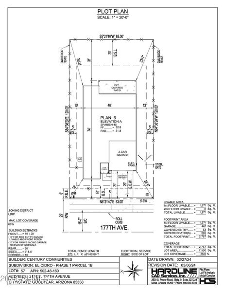 EL CIDRO 57 approved plot plan