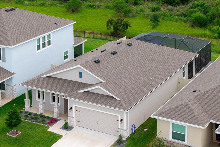 Exterior details and patio area of a home in Farm at Varrea, Plant City (Image 34).