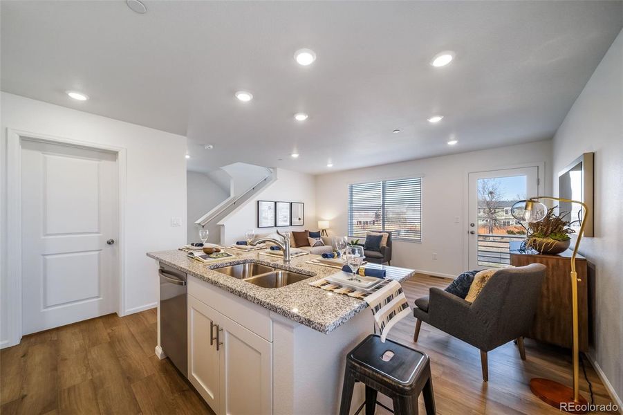 Furnished interior view inside a new home in , Commerce City (Image 33).