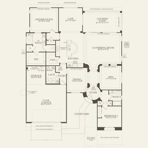 2D floor plan layout of this home in Sun City Anthem at Merrill Ranch, Florence, AZ (Image 3). 2D floor plan layout of this home in Sun City Anthem at Merrill Ranch, Florence, AZ (Image 3).