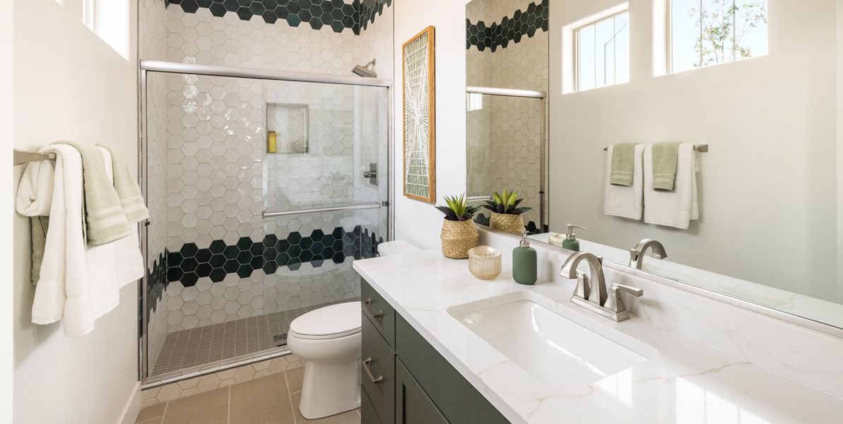 Furnished interior view inside a new home in Overlook at The Dells, Prescott (Image 30). Furnished interior view inside a new home in Overlook at The Dells, Prescott (Image 30).