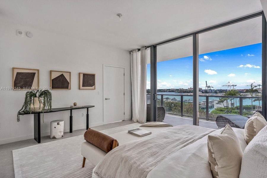 Furnished interior view inside a new home in Five Park, Miami Beach (Image 12).