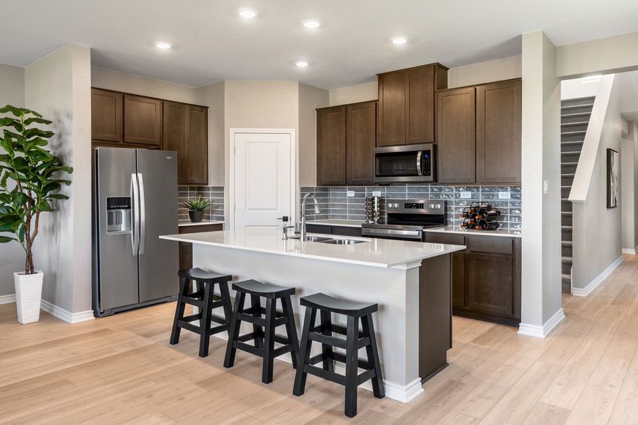 Representative furnished interior of a home built from the 2527 by KB Home in Southton Cove, Elmendorf (Image 4).