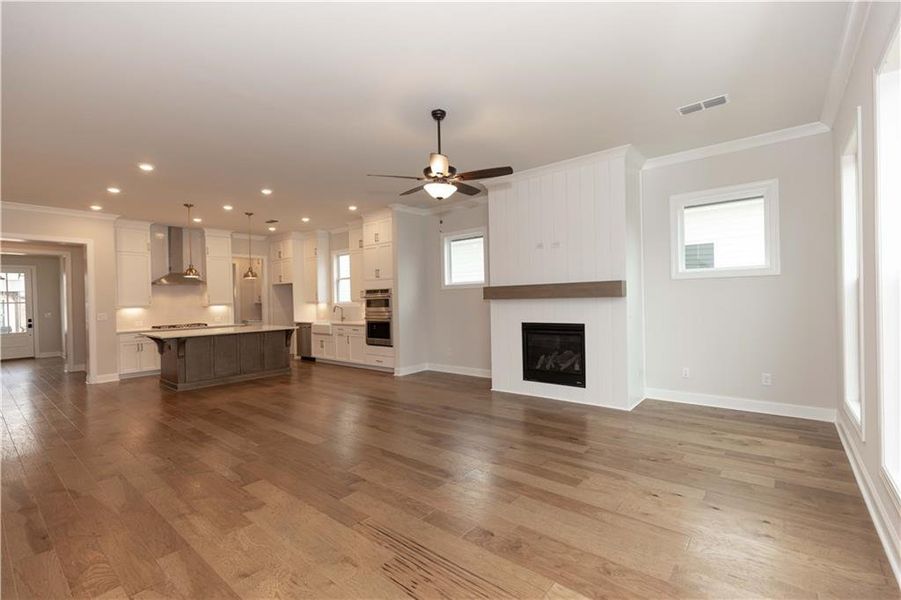 Furnished interior view inside a new home in Evanshire Single Family, Duluth (Image 16).