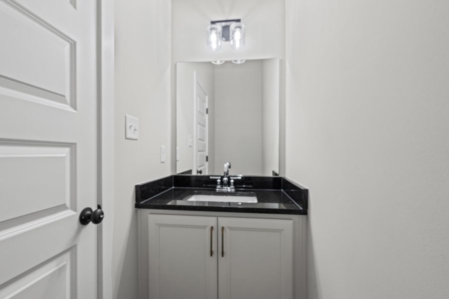 Bathroom featuring vanity