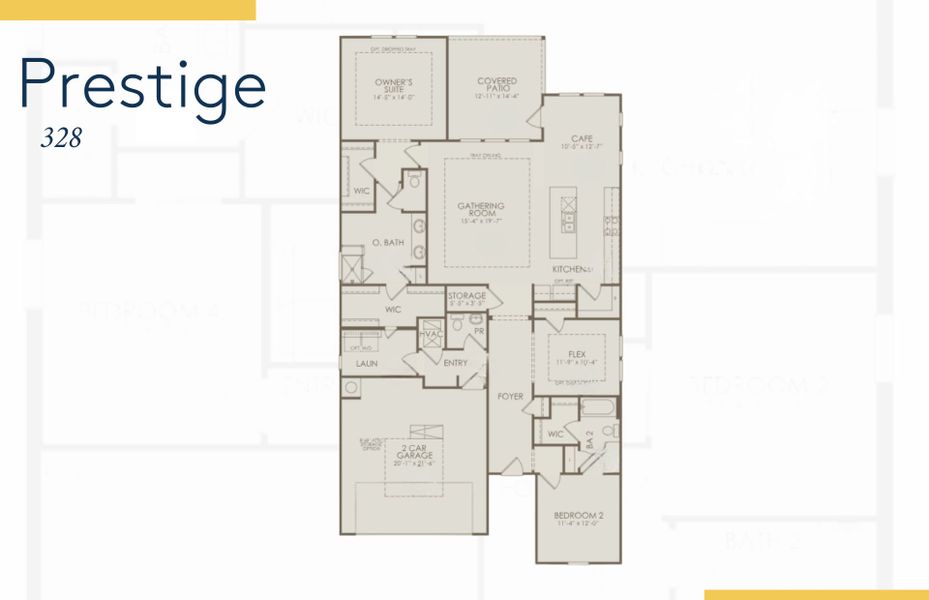 2D floor plan layout of this home in Crescent Cove, Myrtle Beach, SC (Image 2).