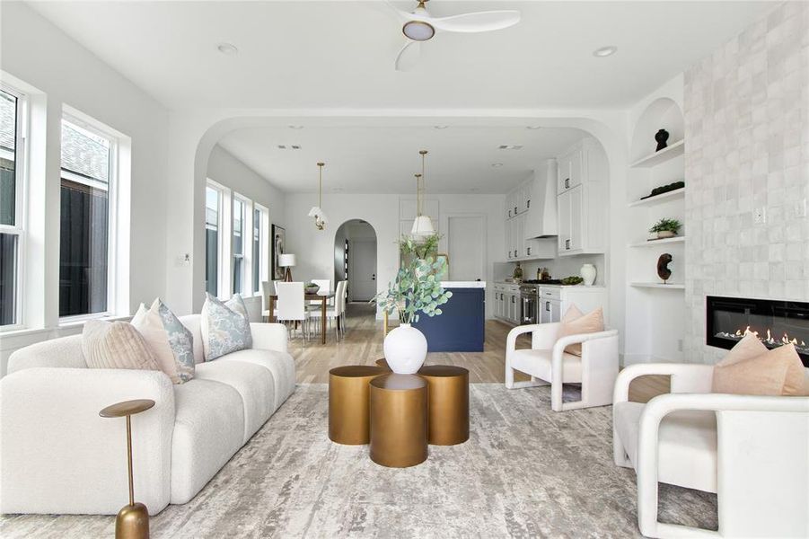 Furnished interior view inside a new home in , Dallas (Image 10).