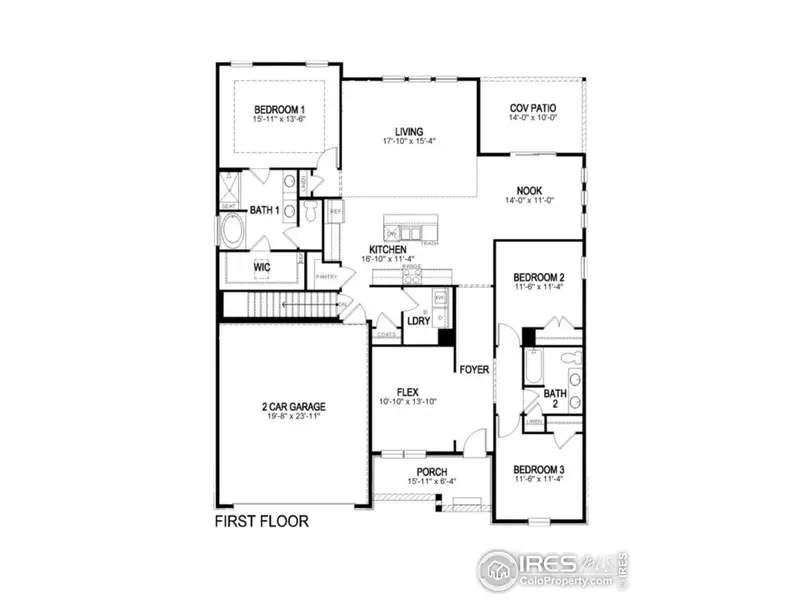2D floor plan layout of this home in Vantage, Berthoud, CO (Image 2). 2D floor plan layout of this home in Vantage, Berthoud, CO (Image 2).
