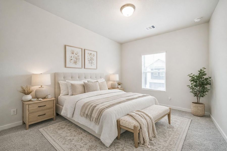 Bedroom 2 - well sized and nice views of the yard. (virtually staged) Bedroom 2 - well sized and nice views of the yard. (virtually staged)