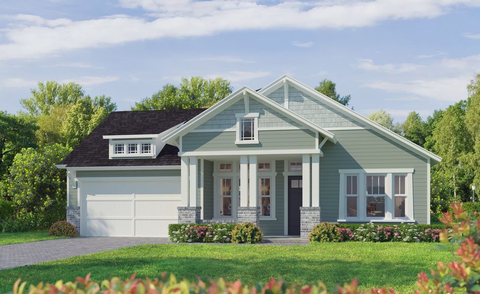 Representative exterior photo of a completed home built from the Costa Mesa by ICI Homes in Weslyn Park at Sunbridge, St. Cloud, FL (Image 3).