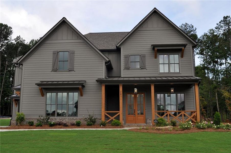 Front exterior of a new home in , Acworth, GA, highlighting curb appeal (Image 2).