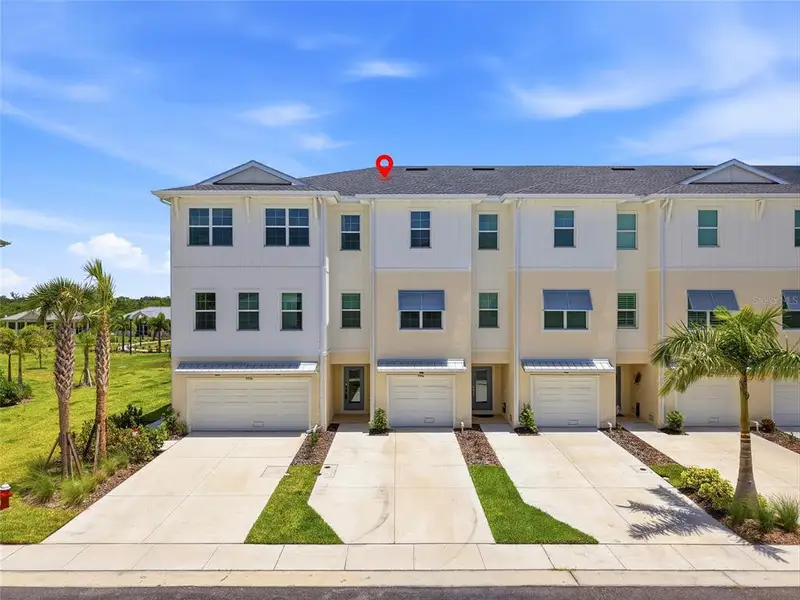 Front exterior of a new home in , Seminole, FL, highlighting curb appeal (Image 1). Front exterior of a new home in , Seminole, FL, highlighting curb appeal (Image 1).