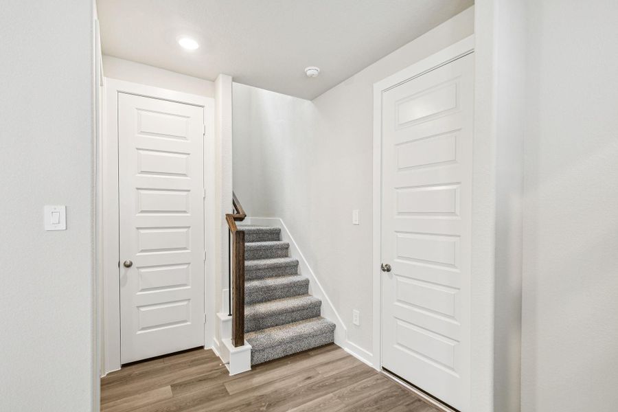 Furnished interior view inside a new home in Spring Brook Village - City Series, Houston (Image 10). Furnished interior view inside a new home in Spring Brook Village - City Series, Houston (Image 10).