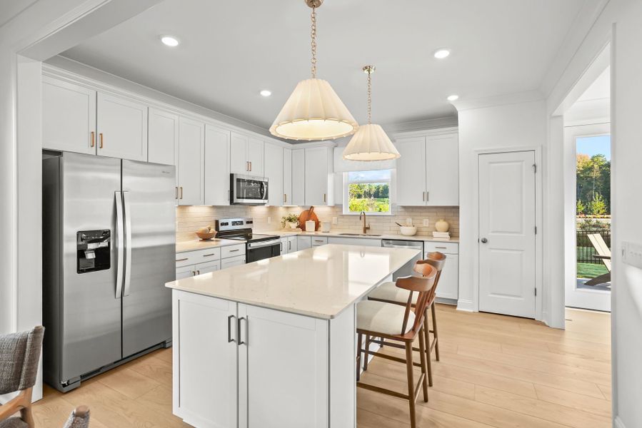Representative furnished interior of a home built from the Compass by Del Webb in Del Webb Carolina Ridge, Midland (Image 57).
