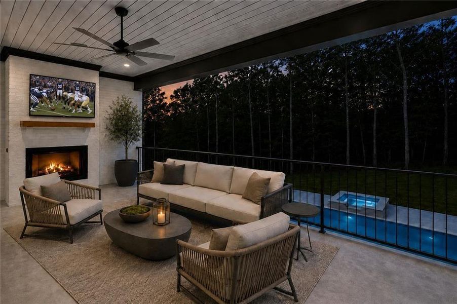 Exterior details and patio area of a home in , Alpharetta (Image 41).