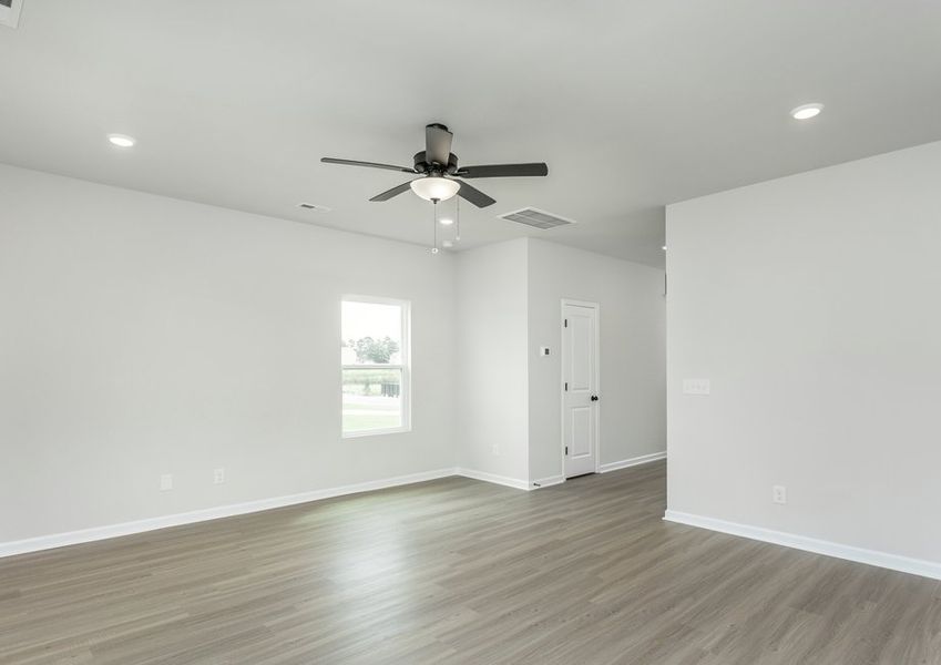 Vinyl plank flooring throughout