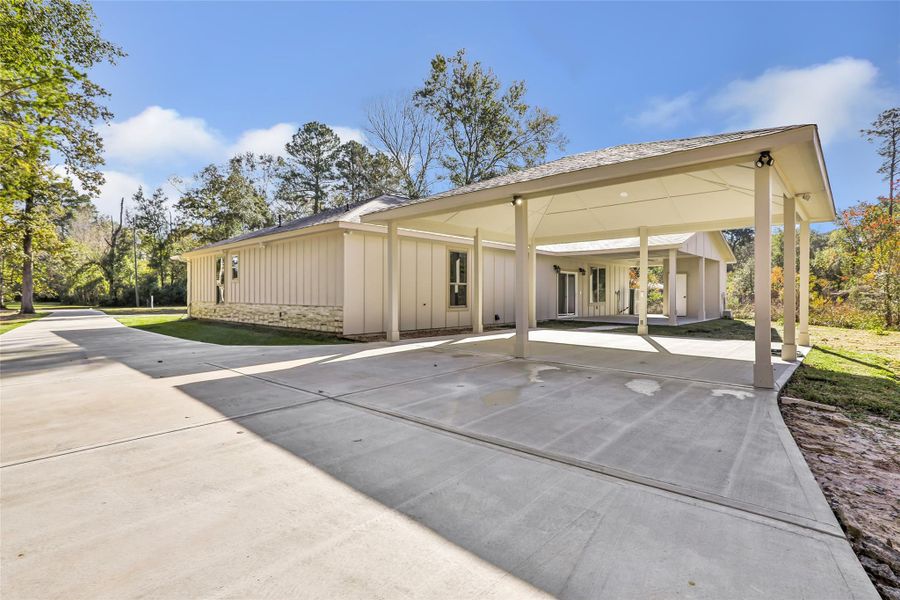 Exterior details and patio area of a home in , Magnolia (Image 2). Exterior details and patio area of a home in , Magnolia (Image 2).
