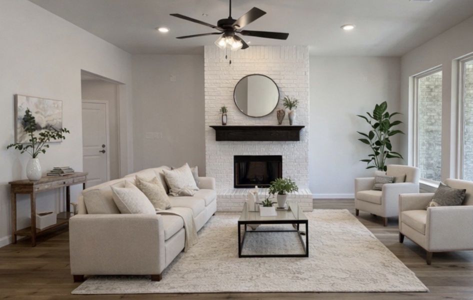 Representative furnished interior of a home built from the Iverson IV by Cheldan Homes in Arbor Oaks, Boyd (Image 39).