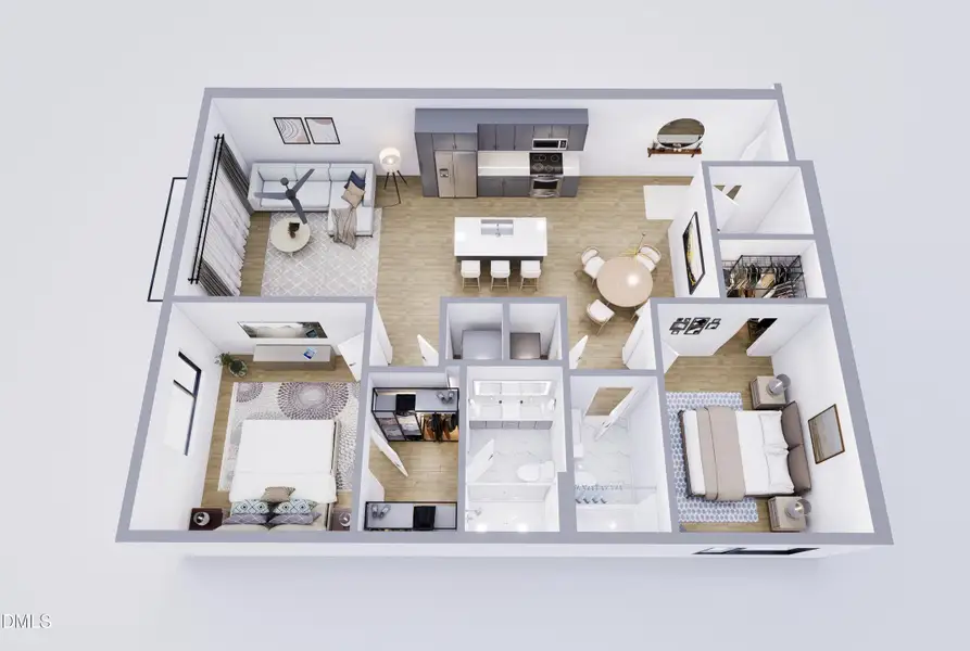 3D - Bedroom View 3D - Bedroom View