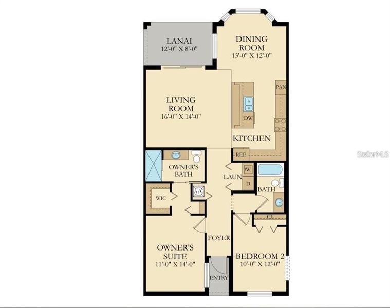 2D floor plan layout of this home in , Venice, FL (Image 5).