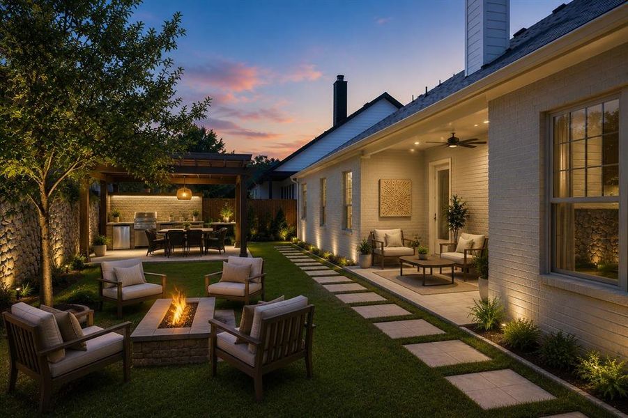 Exterior details and patio area of a home in Brookside Phase IV, Benbrook (Image 17). Exterior details and patio area of a home in Brookside Phase IV, Benbrook (Image 17).