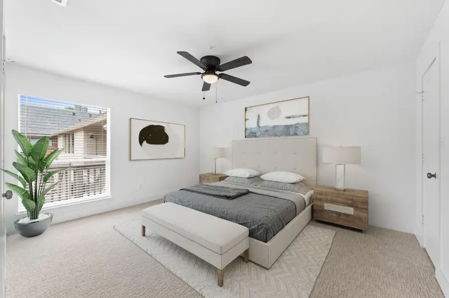 primary bedroom *virtually staged