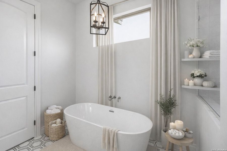 Furnished interior view inside a new home in , Bandera (Image 8).