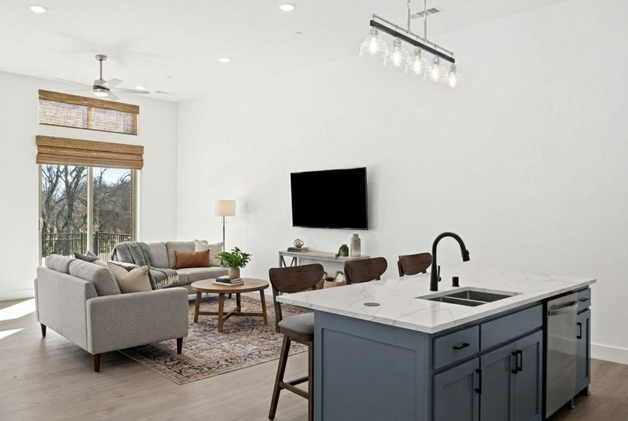 Furnished interior view inside a new home in Cottonwood Creek, Rowlett (Image 32).