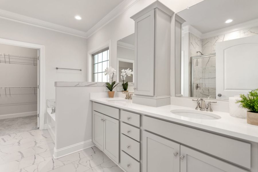 Representative furnished interior of a home built from the Essex by Keystone Homes NC in Weybridge, Burlington (Image 6).