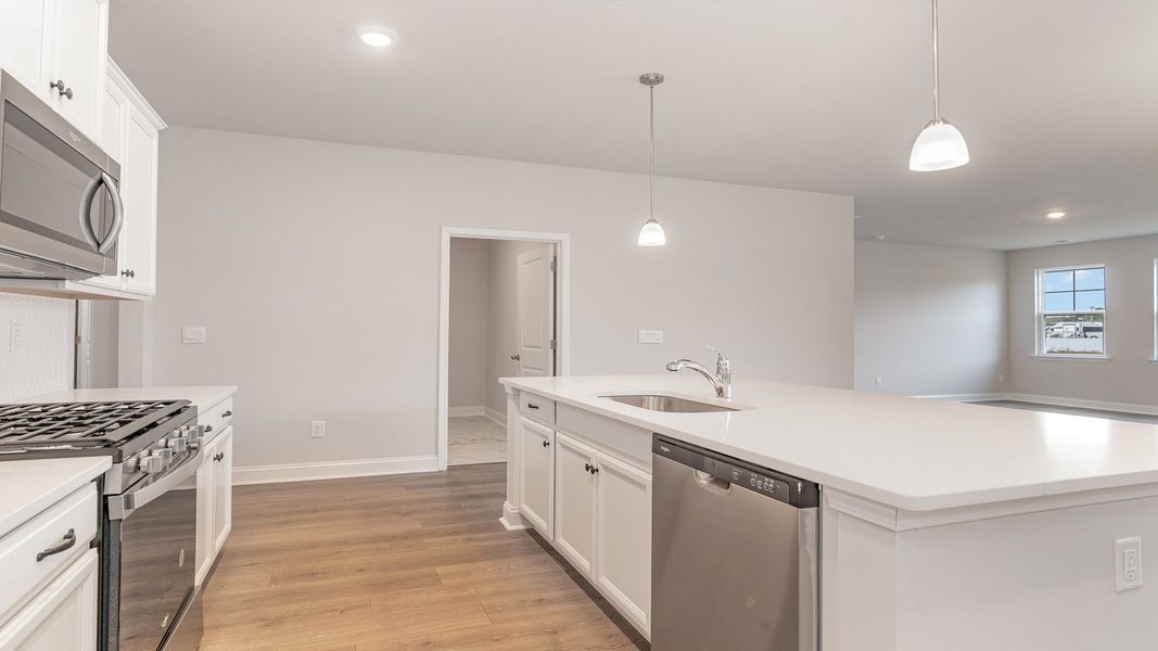Representative furnished interior of a home built from the DARBY by D.R. Horton in Spring View Landing, Loris (Image 6).