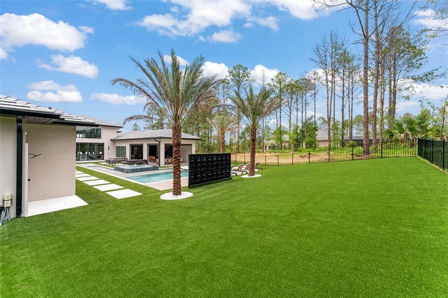 Retractable Screen & Artificial Turf