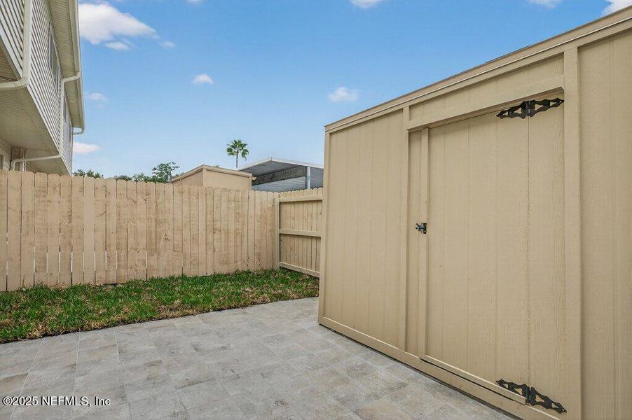 Exterior details and patio area of a home in , Jacksonville (Image 2). Exterior details and patio area of a home in , Jacksonville (Image 2).